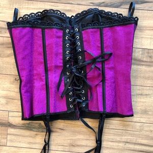 Magenta and Black corset